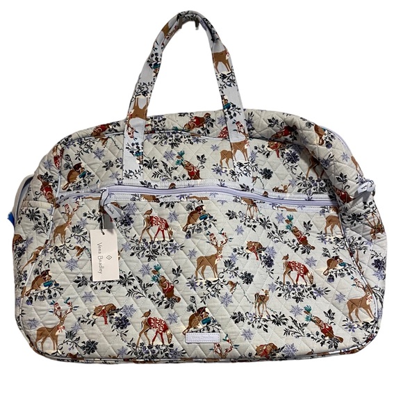 Vera Bradley Winter Reindeer Weekender Travel Bag NWT *See Description* - Picture 1 of 15
